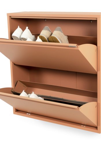 SPINDER DESIGN Billy 2 skoskab, m. 2 lger - clay terra stl