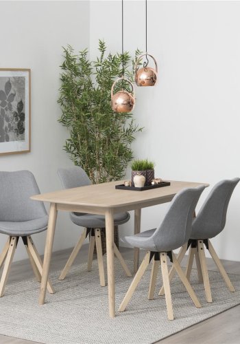 ACT NORDIC Nagano spisebord - hvidpigmenteret egetr