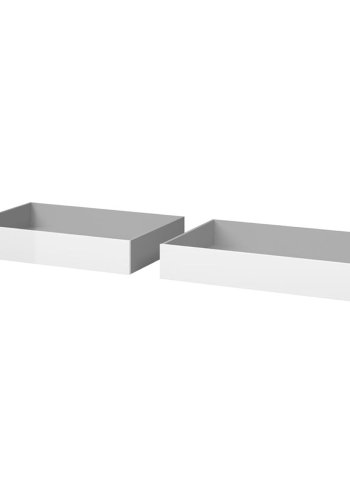 TVILUM Naia sengeskuffe - hvid hjglans, 2 stk, 100 cm