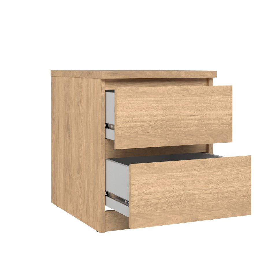 TVILUM Naia natbord, m. 2 skuffer - Jackson Hickory natur spnplade (40.4x50)