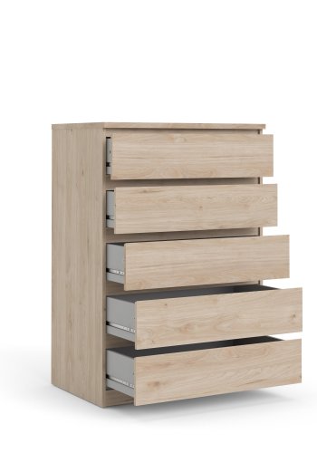 TVILUM Naia Kommode 5 skuffer - ParcelJackson Hickory