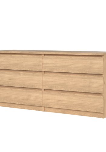 TVILUM Naia Dobbelt kommode 6 skuffer - ParcelJackson Hickory