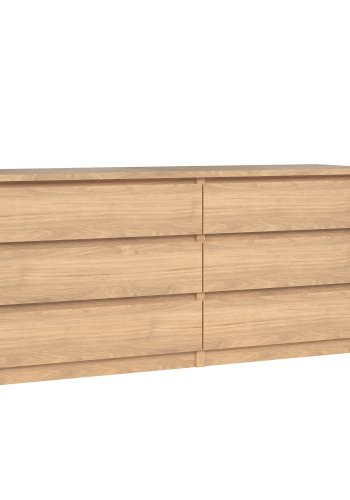 TVILUM Naia Dobbelt kommode 6 skuffer - ParcelJackson Hickory