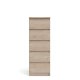 TVILUM Naia Kommode, m. 5 skuffer - Jackson Hickory natur spnplade