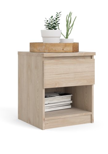 TVILUM Naia natbord, m. 1 rum og 1 skuffe - Jackson Hickory natur spnplade (40.4x50)