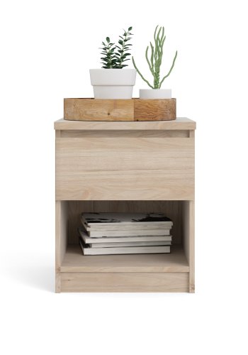 TVILUM Naia natbord, m. 1 rum og 1 skuffe - Jackson Hickory natur spnplade (40.4x50)