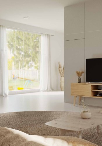 KOCOT RTV Toronto TV-bord, m. 2 lger og 1 hylde - natur bgetr (160x35)