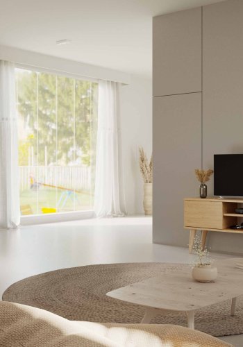 KOCOT RTV Toronto TV-bord, m. 2 lger og 1 hylde - natur bgetr (120x35)