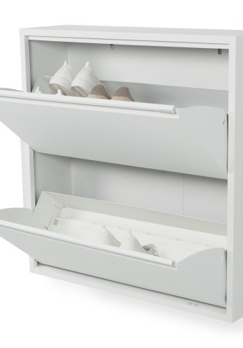 SPINDER DESIGN Billy 2 skoskab, m. 2 lger - hvid stl