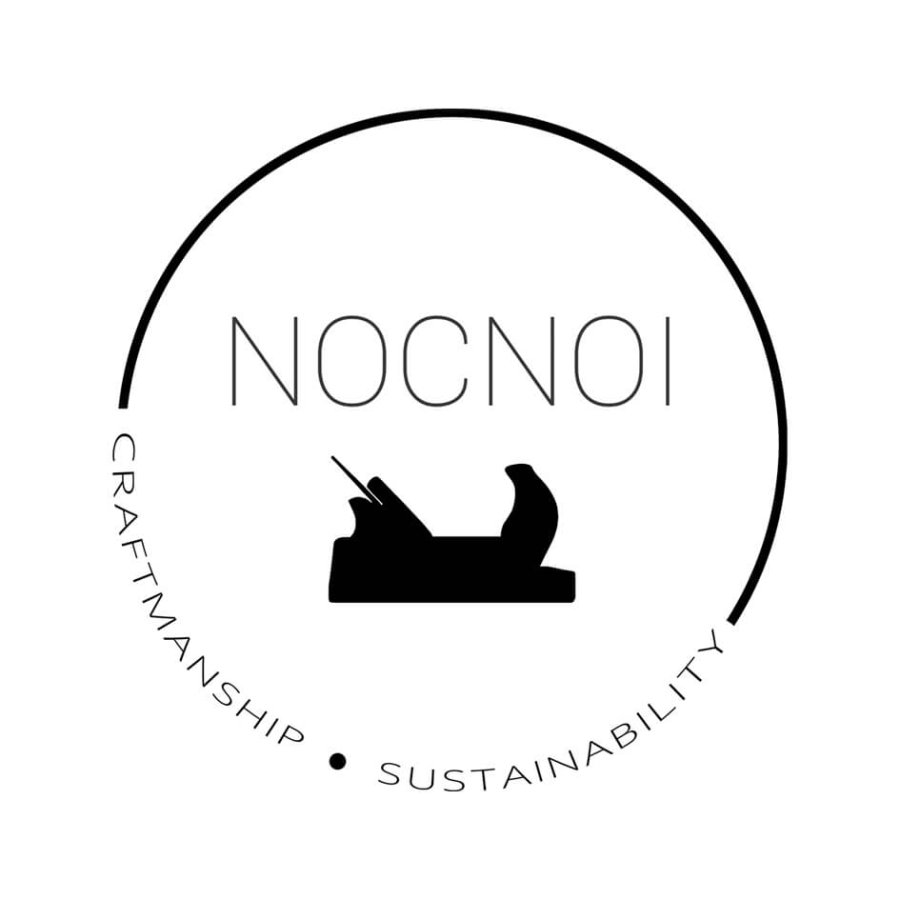 NocNoi Ven spisebordsstol med armln, stof og massivt egetr