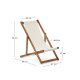 KAVE HOME Adredna liggestol til brn, foldbar - beige polyester og akacietr