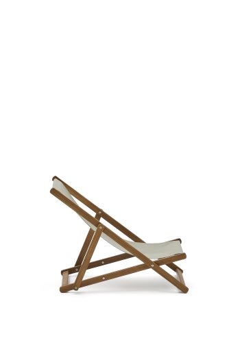 KAVE HOME Adredna liggestol til brn, foldbar - grn polyester og akacietr