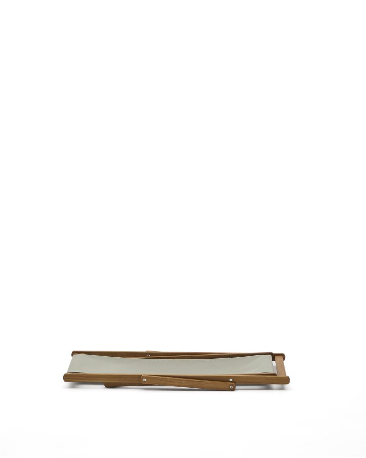 KAVE HOME Adredna liggestol til brn, foldbar - grn polyester og akacietr