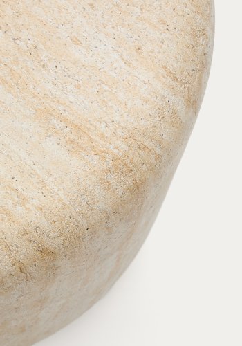 KAVE HOME Drasi cement sidebord med travertineffekt finish Ã˜60cm