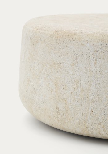 KAVE HOME Drasi cement sofabord med travertineffekt finish 90 cm