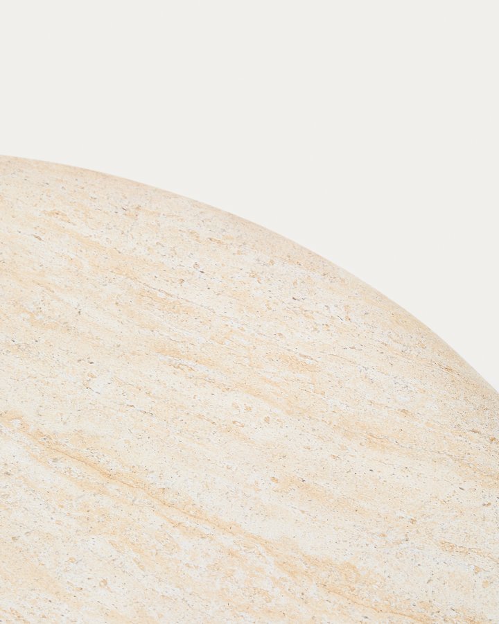 KAVE HOME Drasi cement sofabord med travertineffekt finish 90 cm