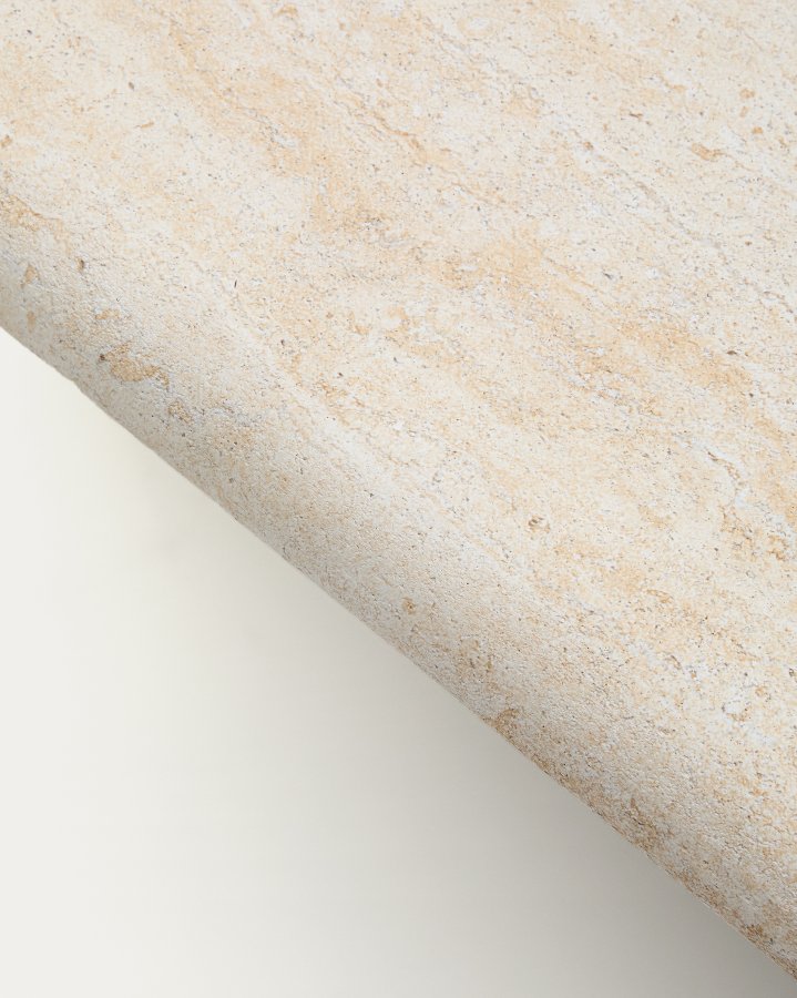 KAVE HOME Drasi sofabord i cement med travertin-effekt finish 140 x 70 cm