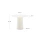 KAVE HOME Albanella sofabord, rund - blank hvid cement (65)