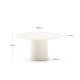 KAVE HOME Albanella sofabord, rund - blank hvid cement (85)