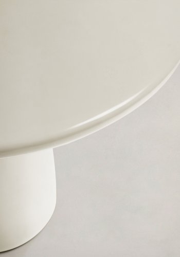 KAVE HOME Albanella sofabord, rund - blank hvid cement (85)