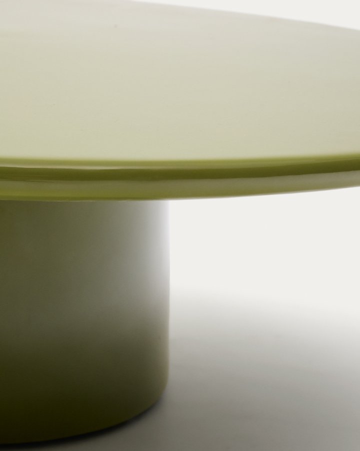 KAVE HOME Albanella sofabord, rund - blank grn cement (85)
