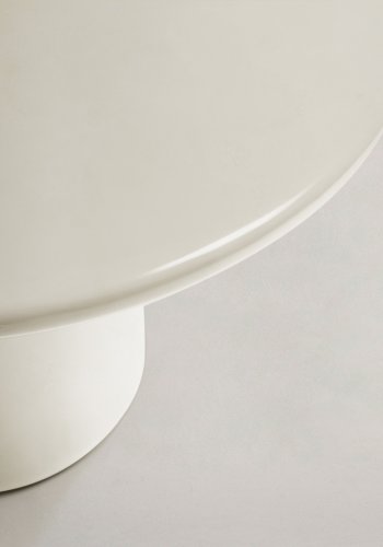 KAVE HOME Albanella sofabord, rund - blank hvid cement (110)