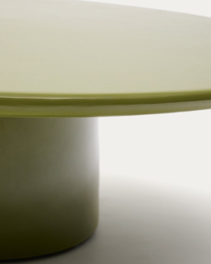 KAVE HOME Albanella sofabord, rund - blank grn cement (110)