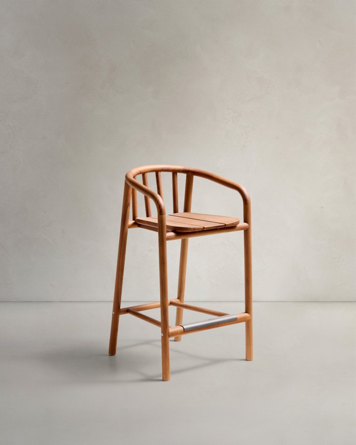 KAVE HOME Turqueta udendrs skammel lavet af FSC 100% massivt teaktr, hjde 65 cm