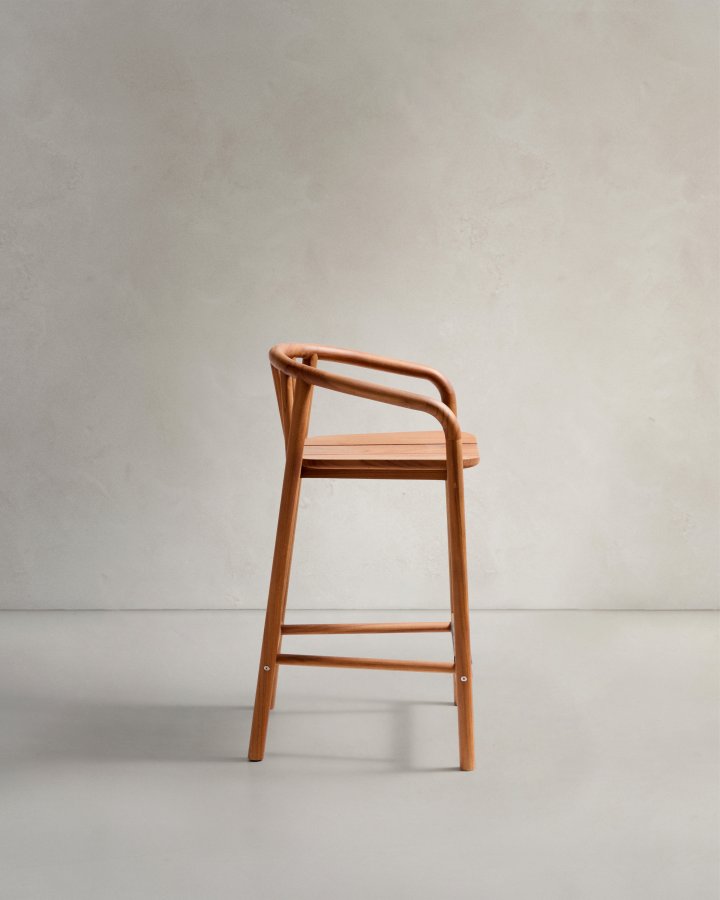 KAVE HOME Turqueta udendrs skammel lavet af FSC 100% massivt teaktr, hjde 65 cm