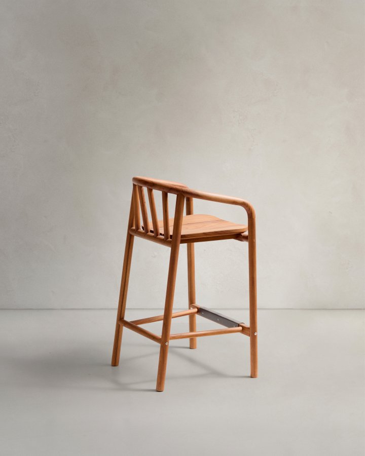 KAVE HOME Turqueta udendrs skammel lavet af FSC 100% massivt teaktr, hjde 65 cm