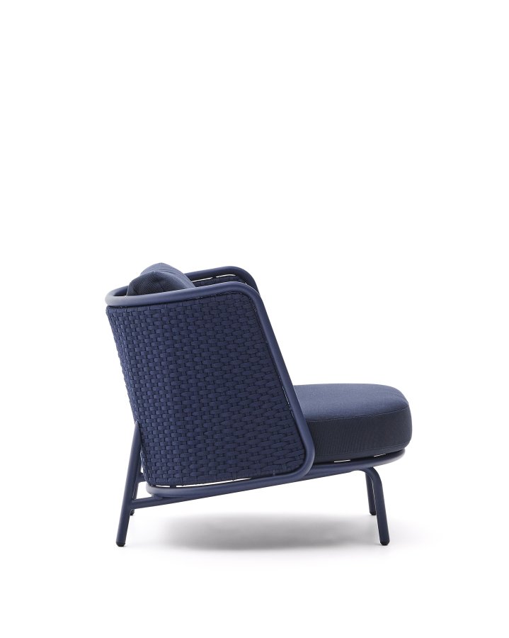 KAVE HOME Sedalis udendrs lnestol i aluminium og bl tovsnor