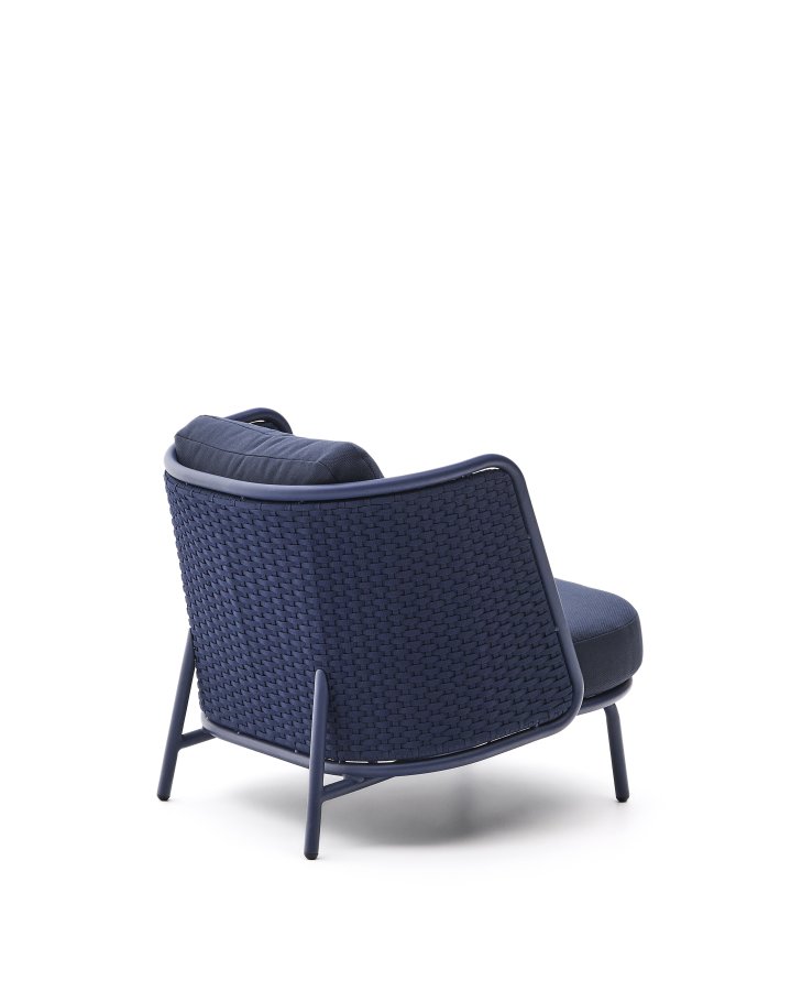 KAVE HOME Sedalis udendrs lnestol i aluminium og bl tovsnor