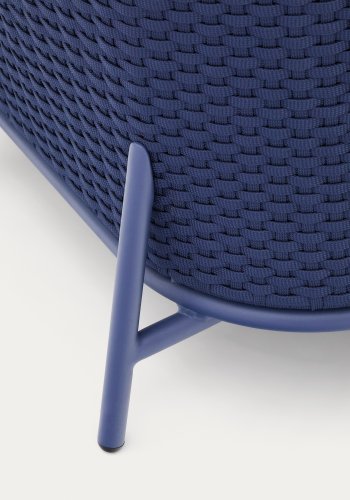 KAVE HOME Sedalis udendrs lnestol i aluminium og bl tovsnor