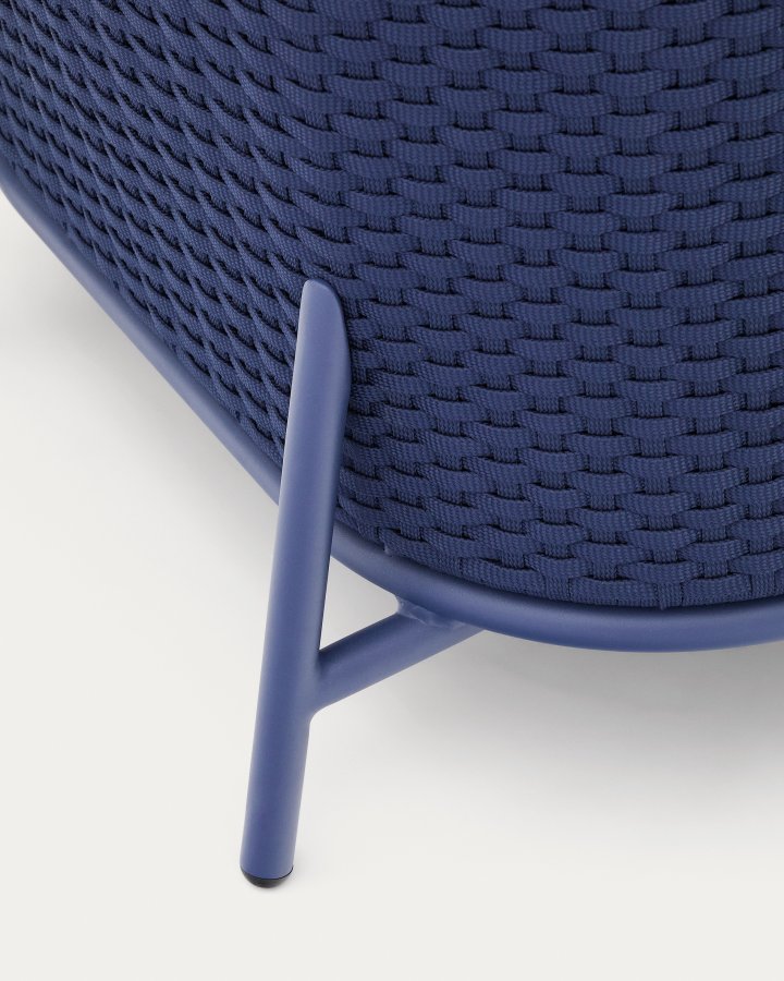 KAVE HOME Sedalis udendrs lnestol i aluminium og bl tovsnor