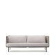 KAVE HOME Sedalis udendrs 3-personers sofa i aluminium og taupe reb 210cm