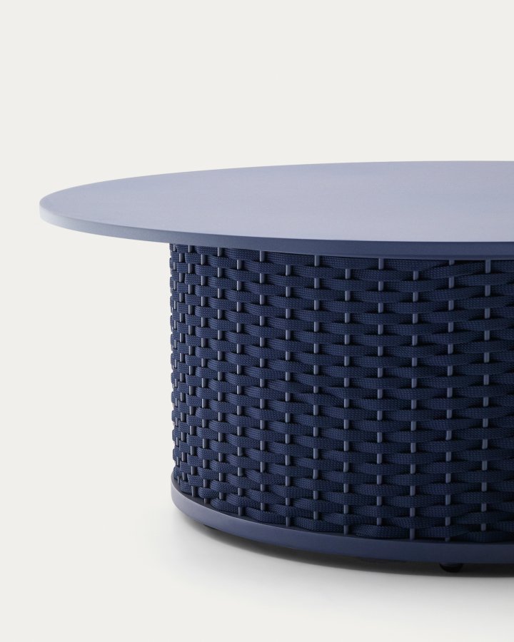 KAVE HOME Sedalis udendrs sofabord i aluminium med bl tovsnor Ã˜99 cm