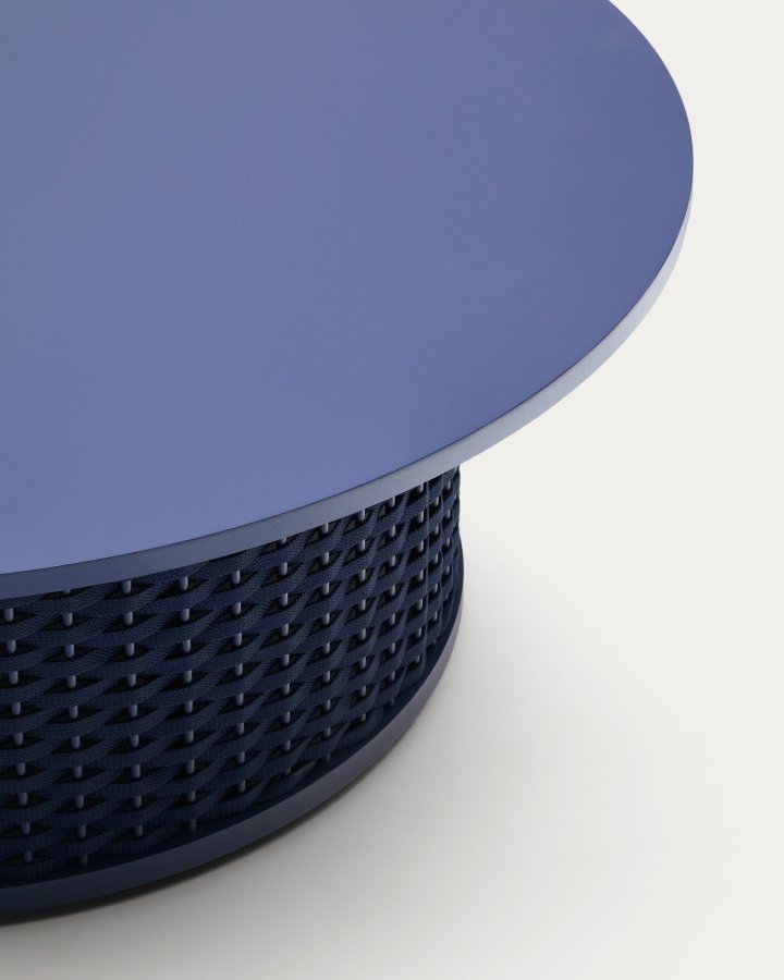 KAVE HOME Sedalis udendrs sofabord i aluminium med bl tovsnor Ã˜99 cm