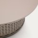 KAVE HOME Sedalis udendrs sofabord i aluminium og taupe rebsnor Ã˜99cm