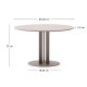 KAVE HOME Sedalis rundt udendrs bord i stl med taupe aluminiumsplade Ã˜120cm
