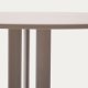 KAVE HOME Sedalis rundt udendrs bord i stl med taupe aluminiumsplade Ã˜120cm
