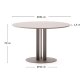 KAVE HOME Sedalis rundt udendrs bord i stl med taupe aluminiumsplade Ã˜80cm