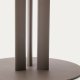 KAVE HOME Sedalis rundt udendrs bord i stl med taupe aluminiumsplade Ã˜80cm