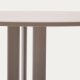 KAVE HOME Sedalis rundt udendrs bord i stl med taupe aluminiumsplade Ã˜80cm