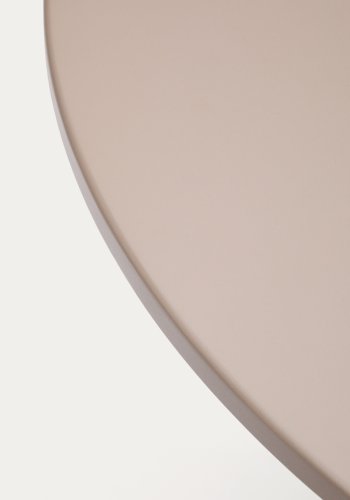KAVE HOME Sedalis rundt udendrs bord i stl med taupe aluminiumsplade Ã˜80cm