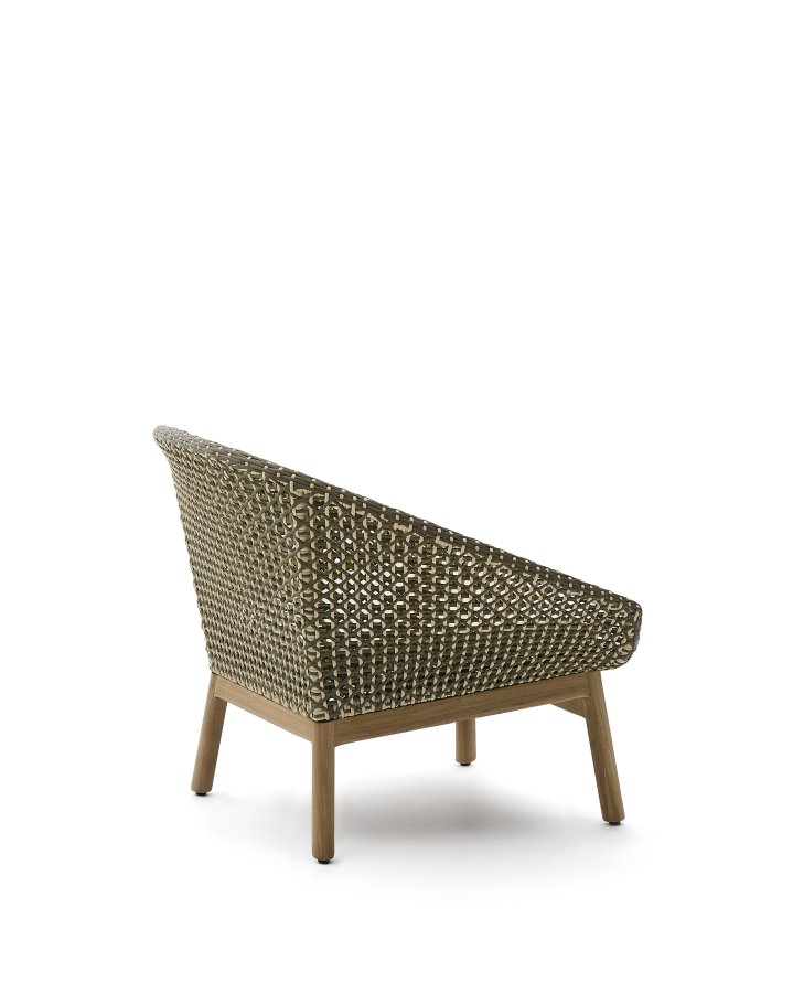 KAVE HOME Olbia lnestol lavet af syntetisk rattan og FSC 100% massivt teaktr