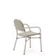 KAVE HOME Tuccia havestol, m. armln - beige/grn syntetisk rattan og beige aluminium