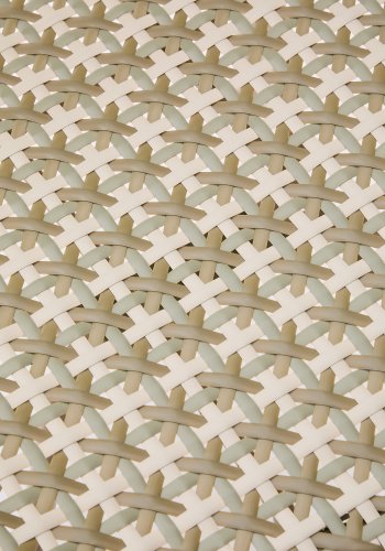 KAVE HOME Tuccia havestol, m. armln - beige/grn syntetisk rattan og beige aluminium