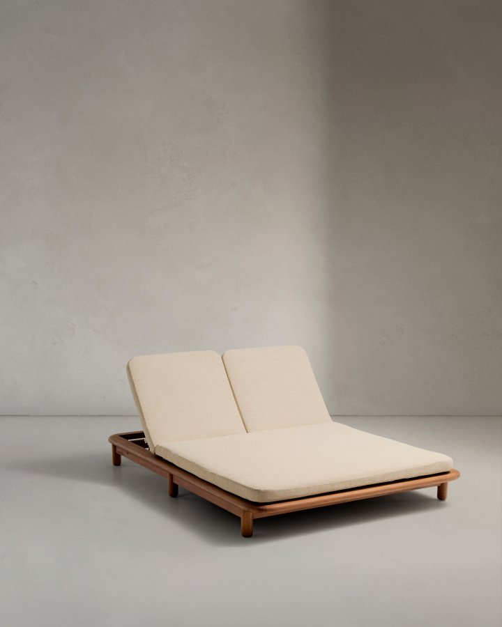 KAVE HOME Turqueta dobbelt liggestol lavet af FSC 100% massivt teaktr