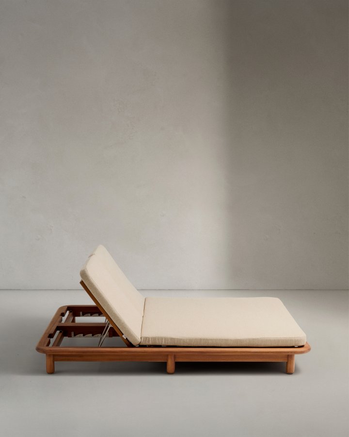 KAVE HOME Turqueta dobbelt liggestol lavet af FSC 100% massivt teaktr