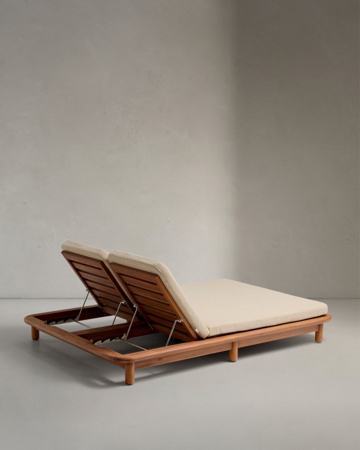 KAVE HOME Turqueta dobbelt liggestol lavet af FSC 100% massivt teaktr